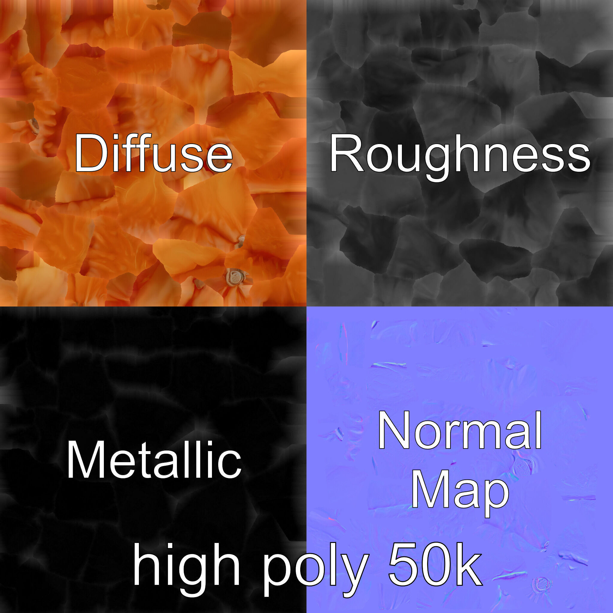 Dried Date Fruit Detailed Model Pack Low-poly 3D model_3