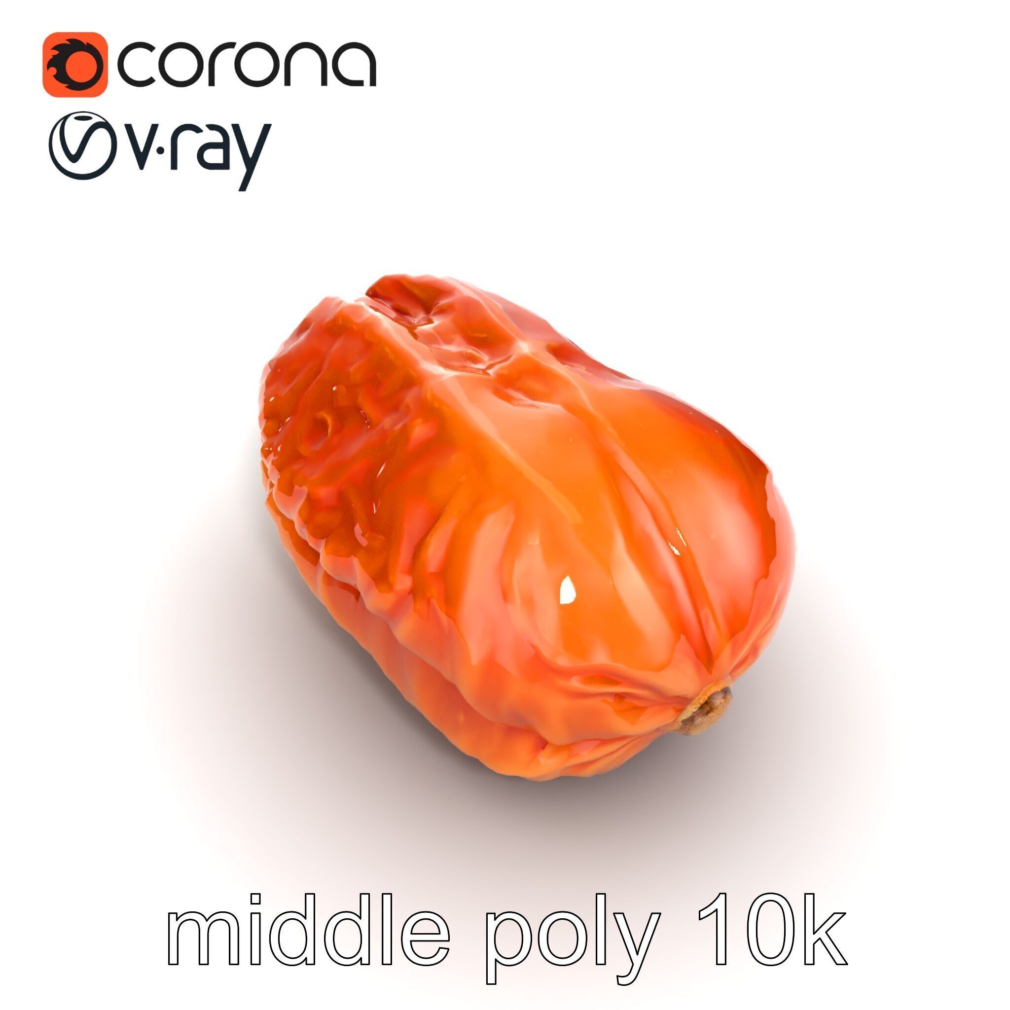 Dried Date Fruit Detailed Model Pack Low-poly 3D model_20