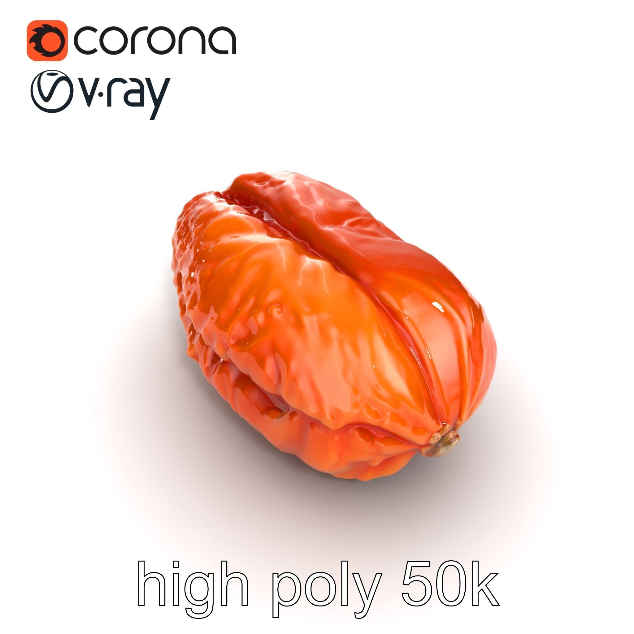 Dried Date Fruit Detailed Model Pack Low-poly 3D model_24