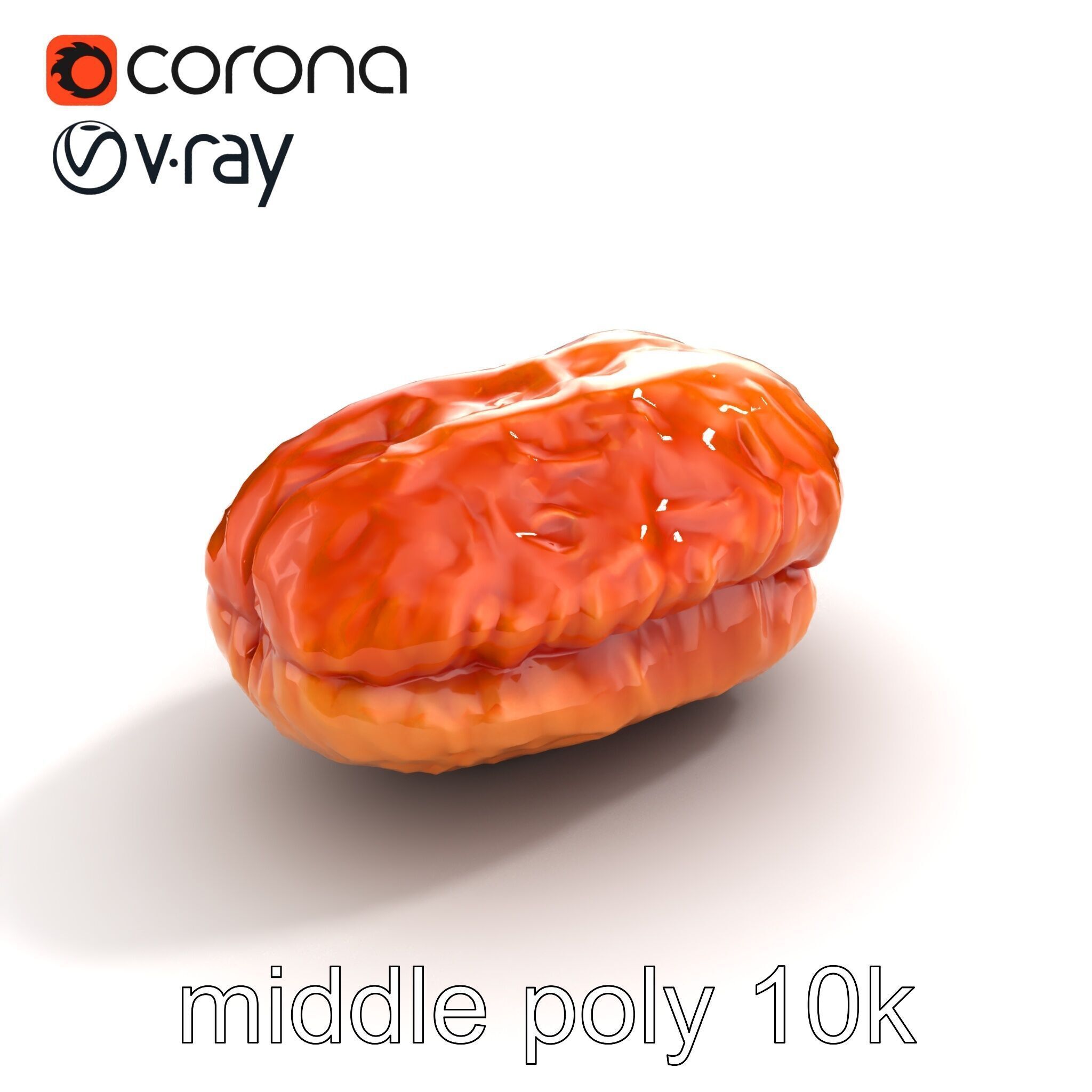 Dried Date Fruit Detailed Model Pack Low-poly 3D model_8