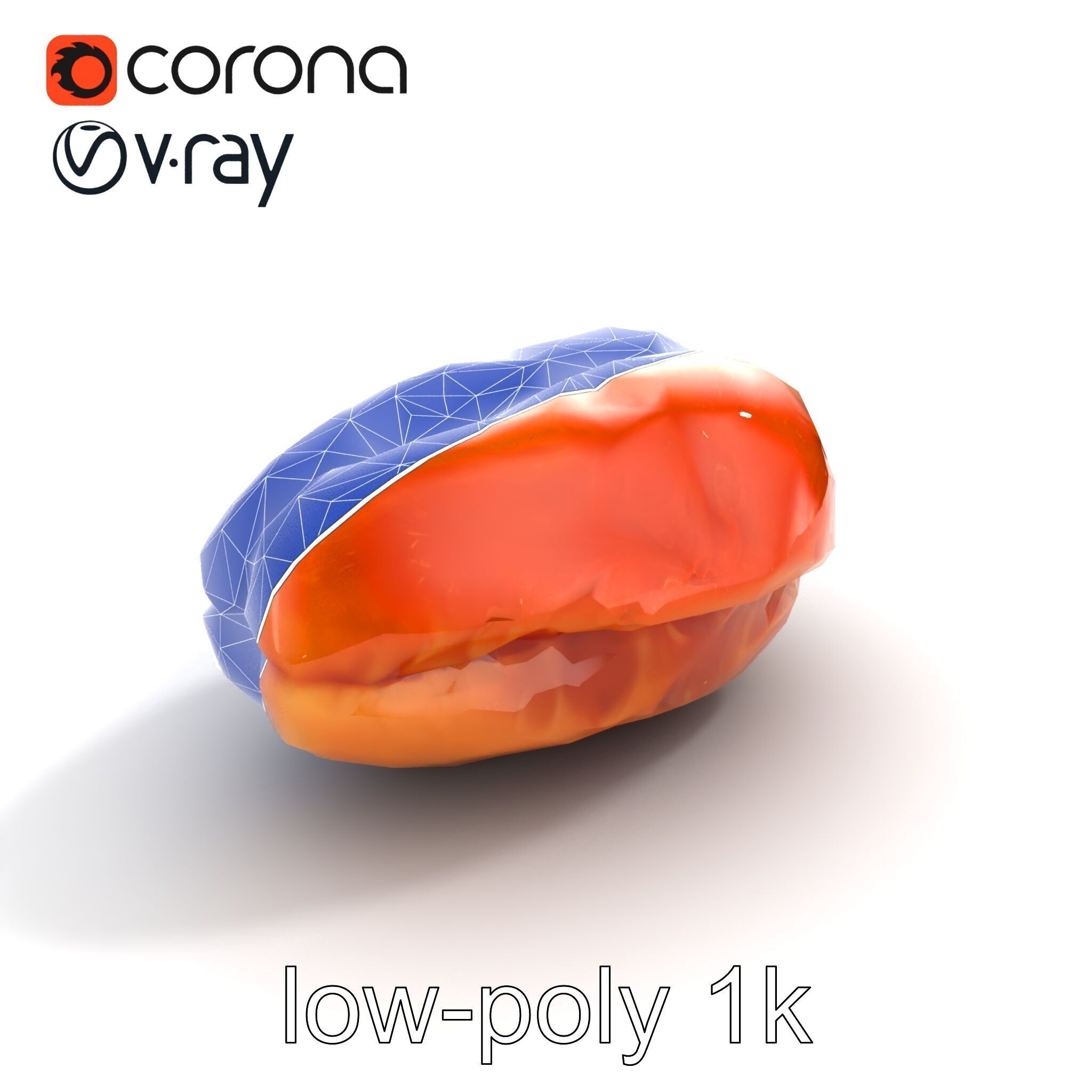 Dried Date Fruit Detailed Model Pack Low-poly 3D model_14