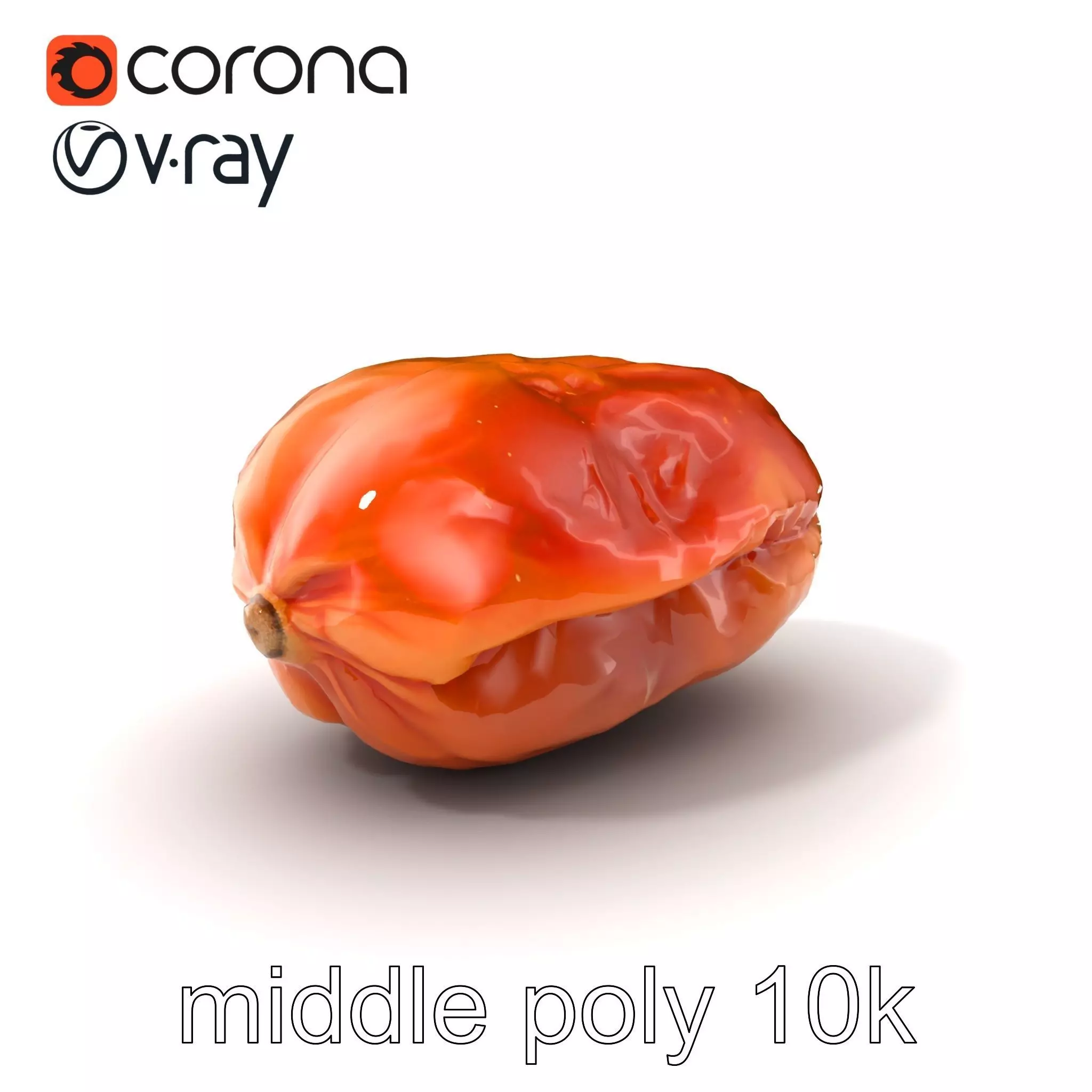 Dried Date Fruit Detailed Model Pack Low-poly 3D model_0