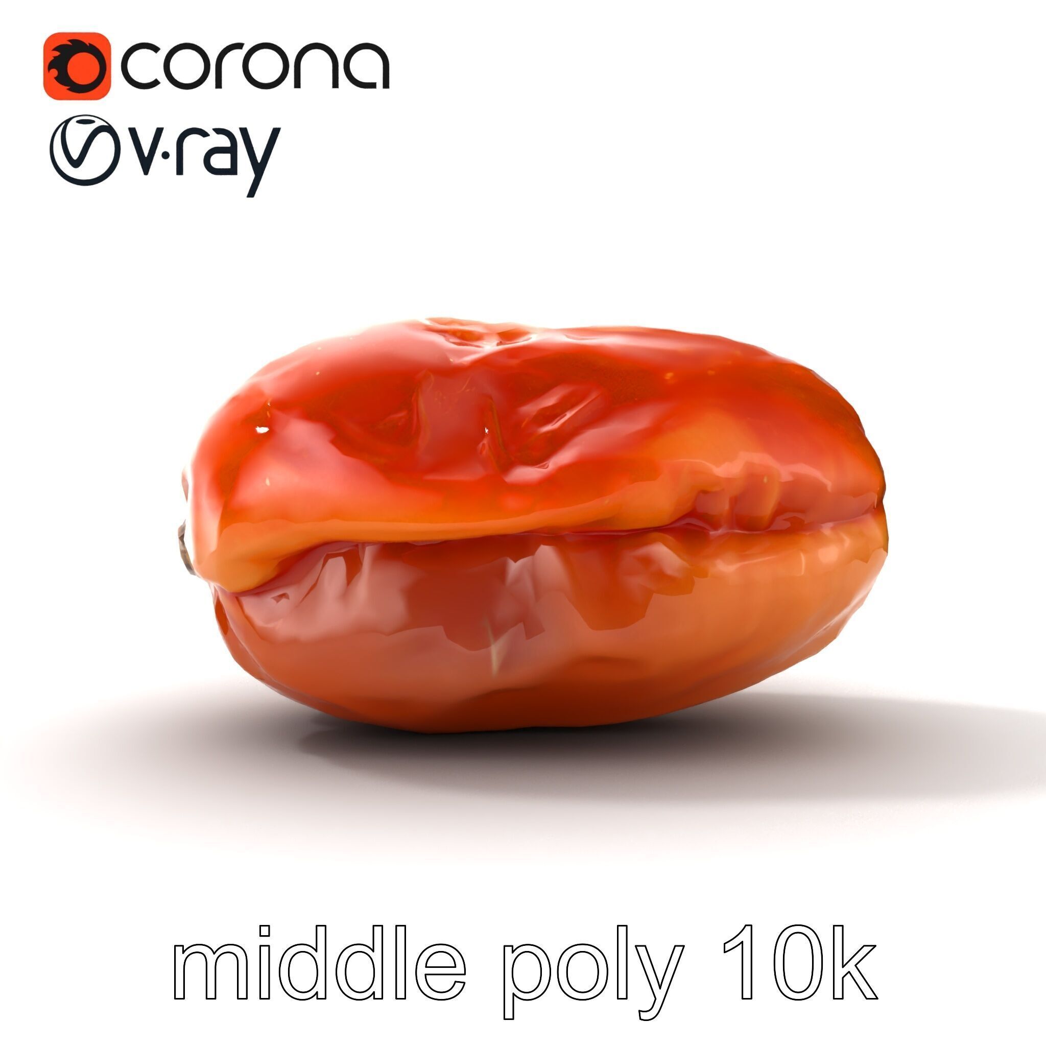 Dried Date Fruit Detailed Model Pack Low-poly 3D model_15