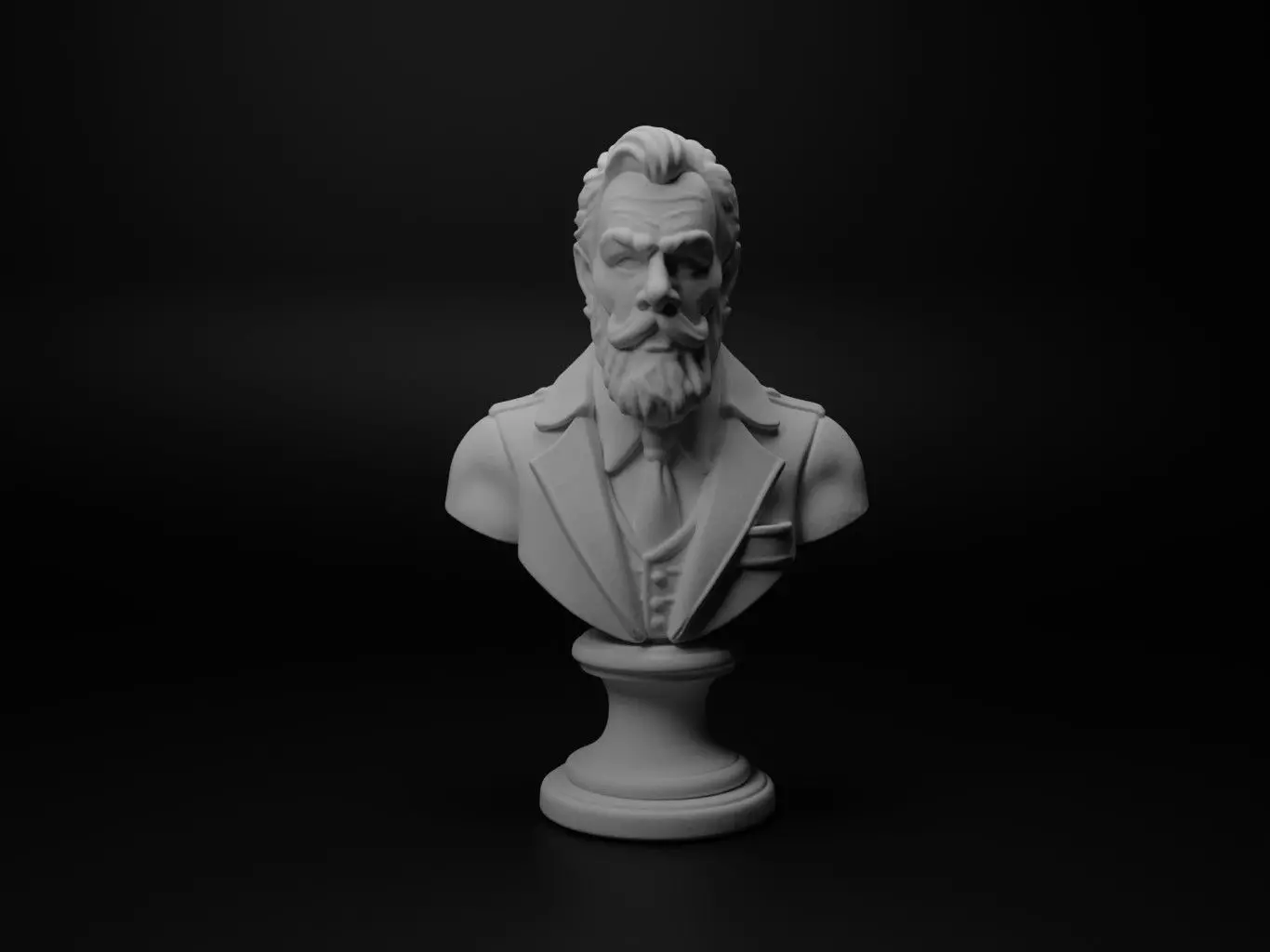 Alchemist Bust Chess 3D print model