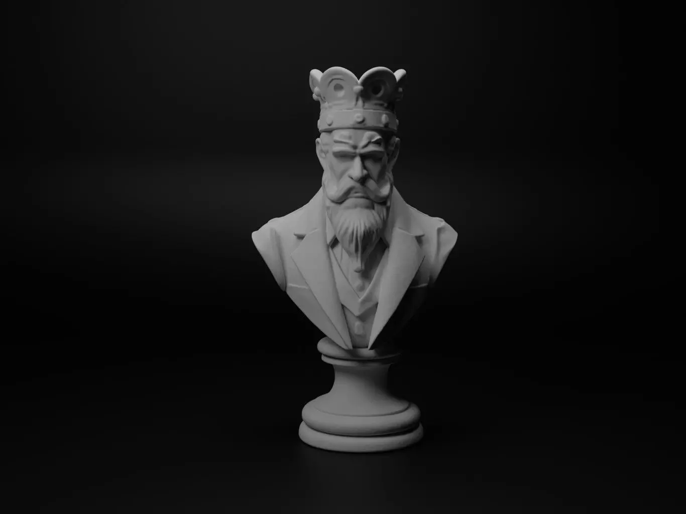 Alchemist Bust Chess 3D print model