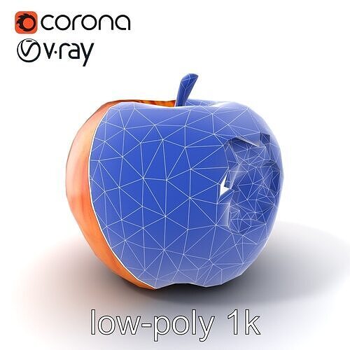 Rotten Apple Decay Detail model pack Low-poly 3D model 7