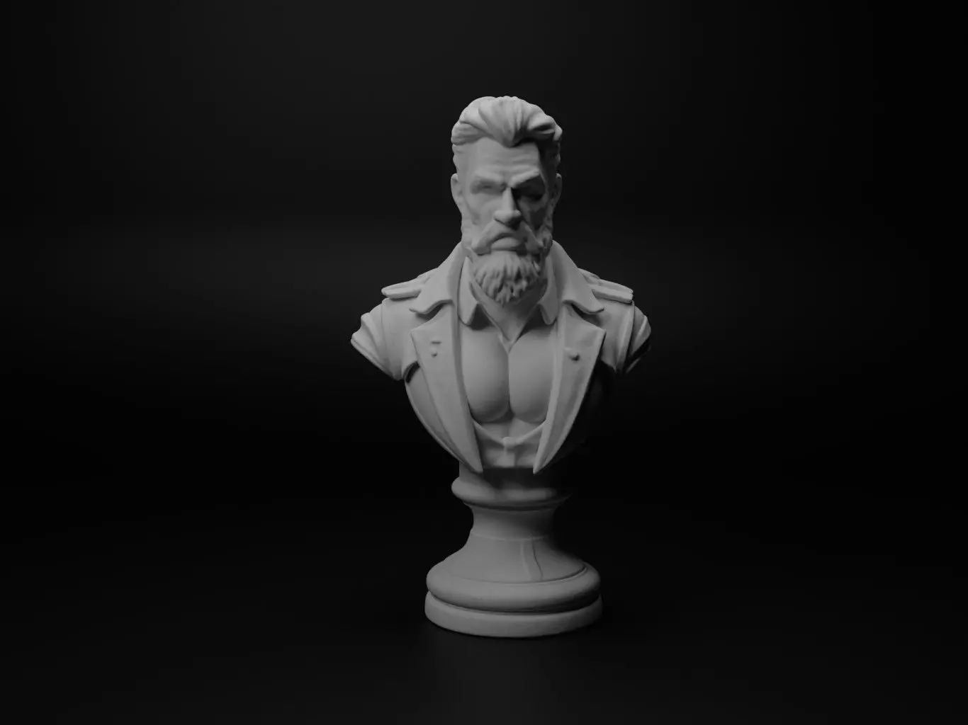 Anti-Hero Bust Chess 3D print model_0