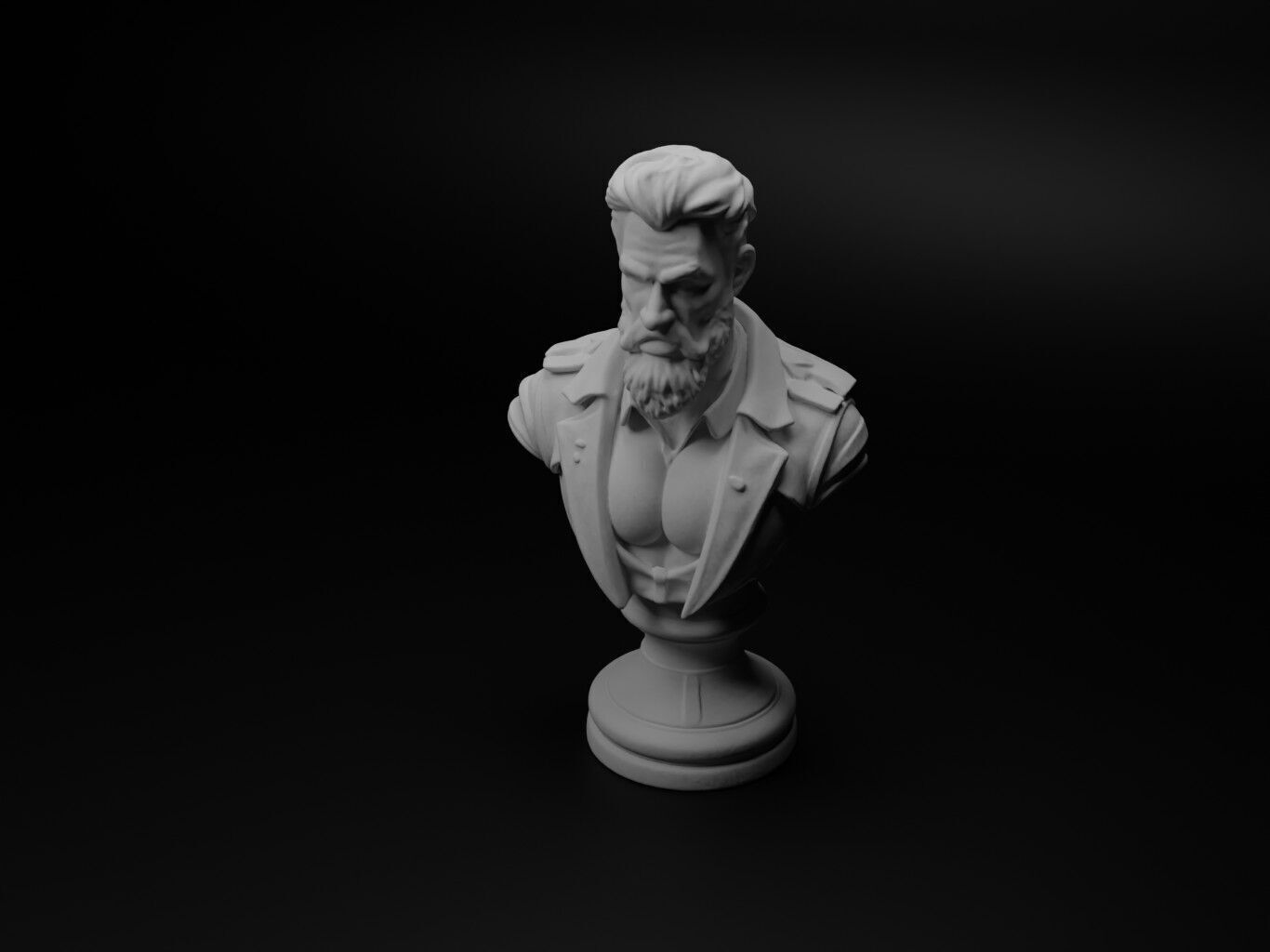 Anti-Hero Bust Chess 3D print model_1