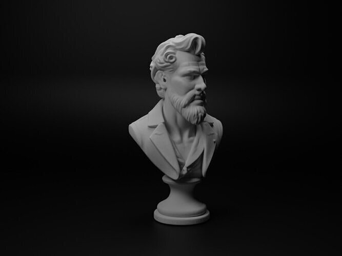 Artist Bust Chess 3D print model