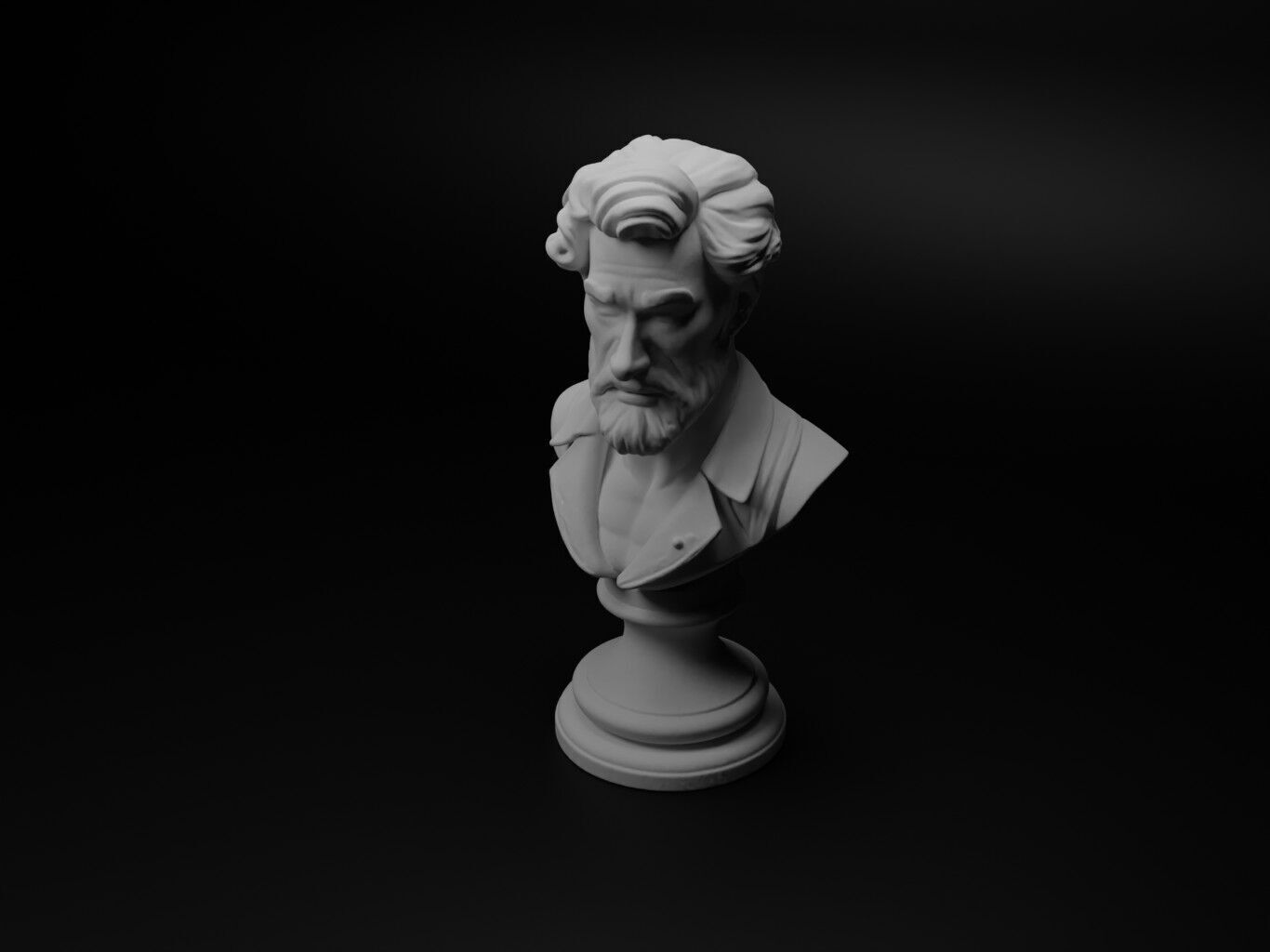Artist Bust Chess 3D print model_1