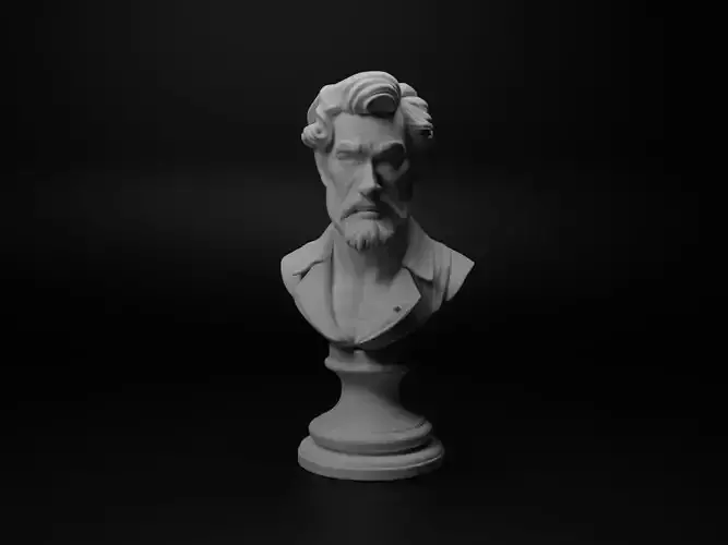 Artist Bust Chess 3D print model