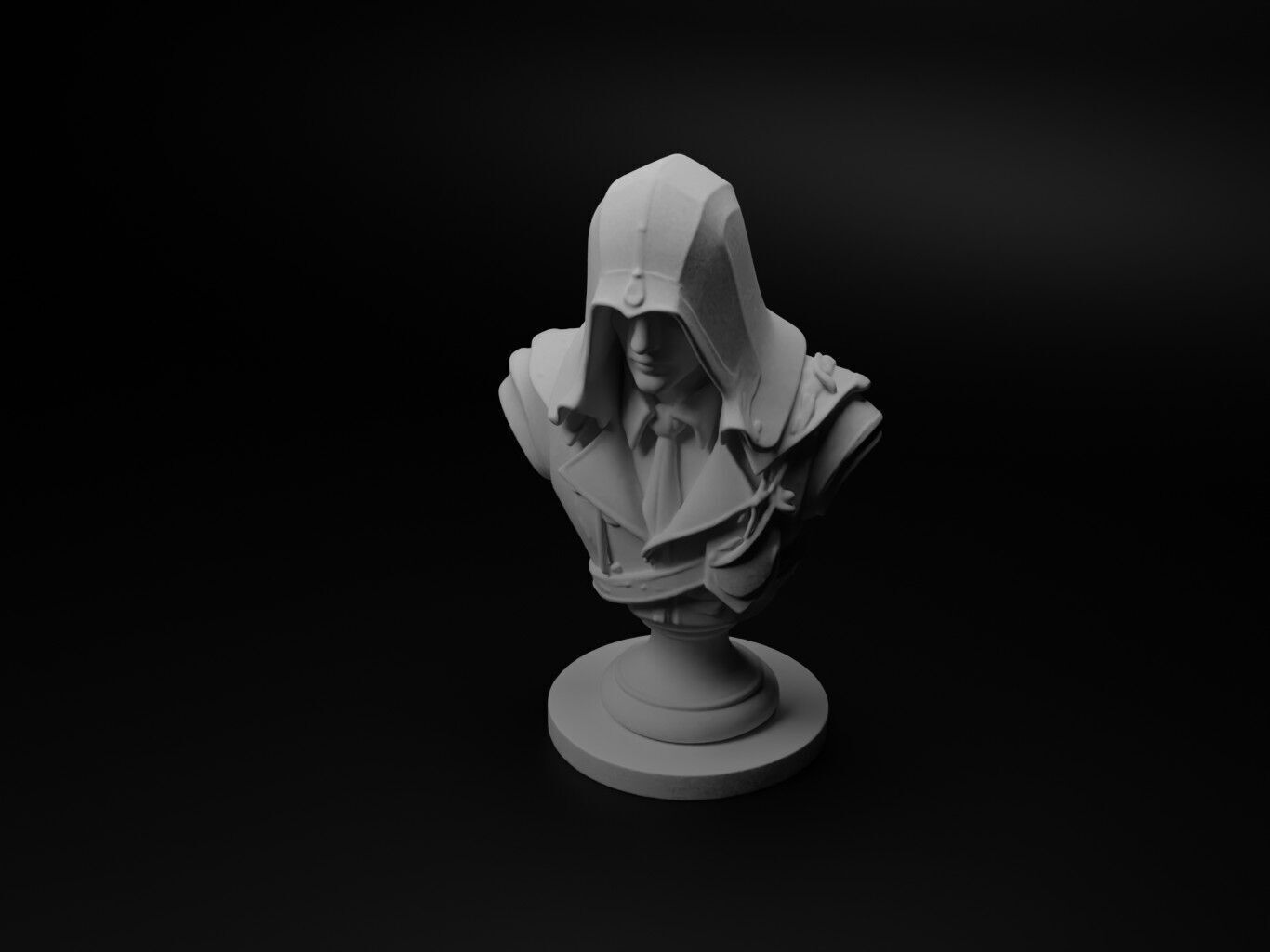 Assassin Bust Chess 3D print model_1
