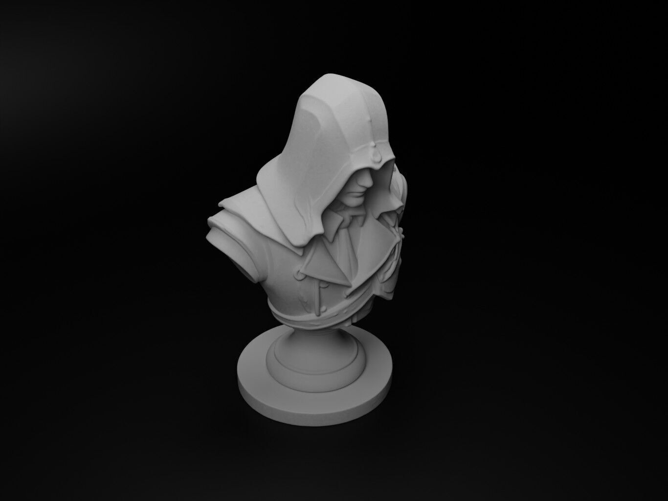 Assassin Bust Chess 3D print model_2