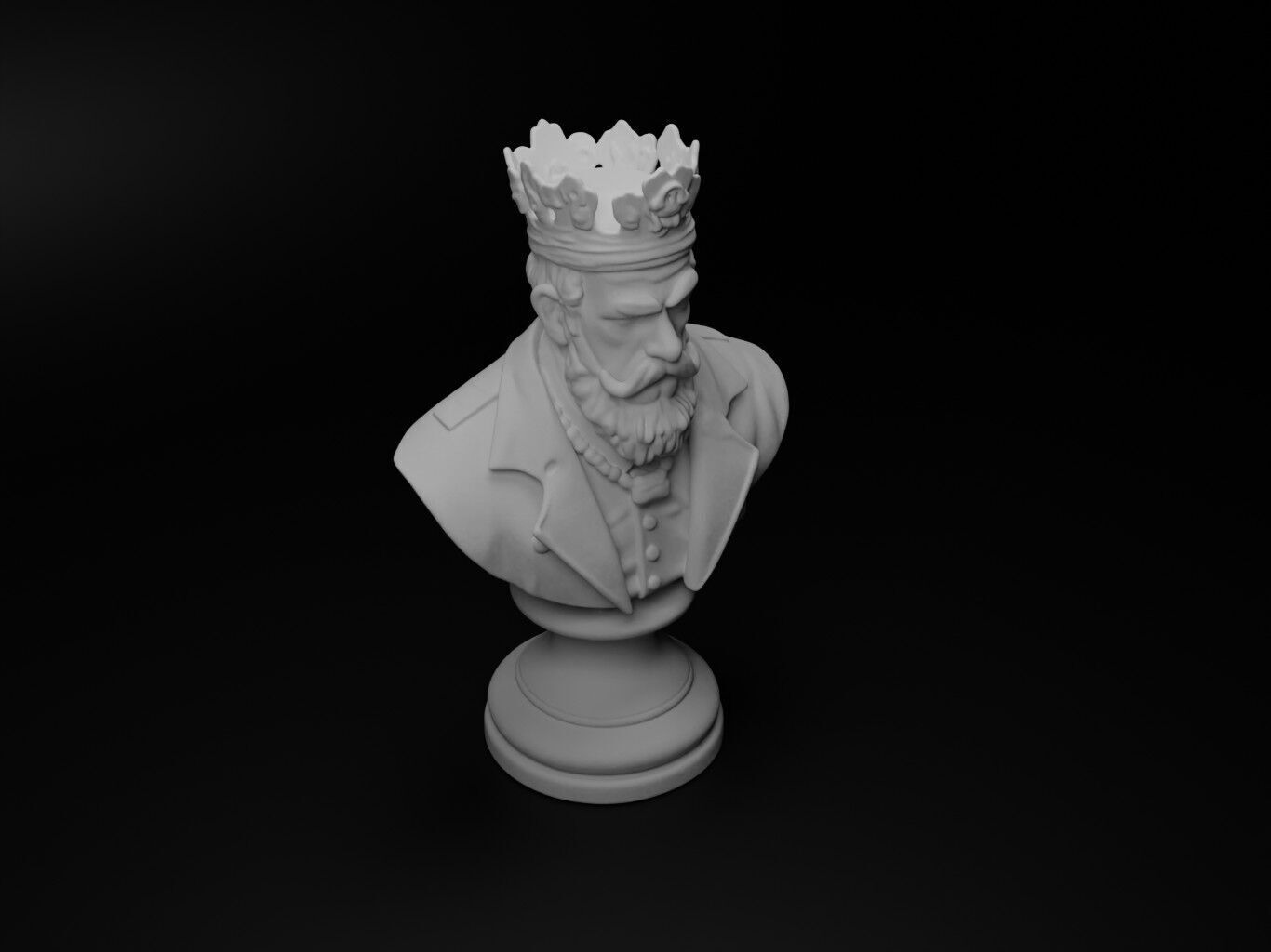 Baron Bust Chess 3D print model_2