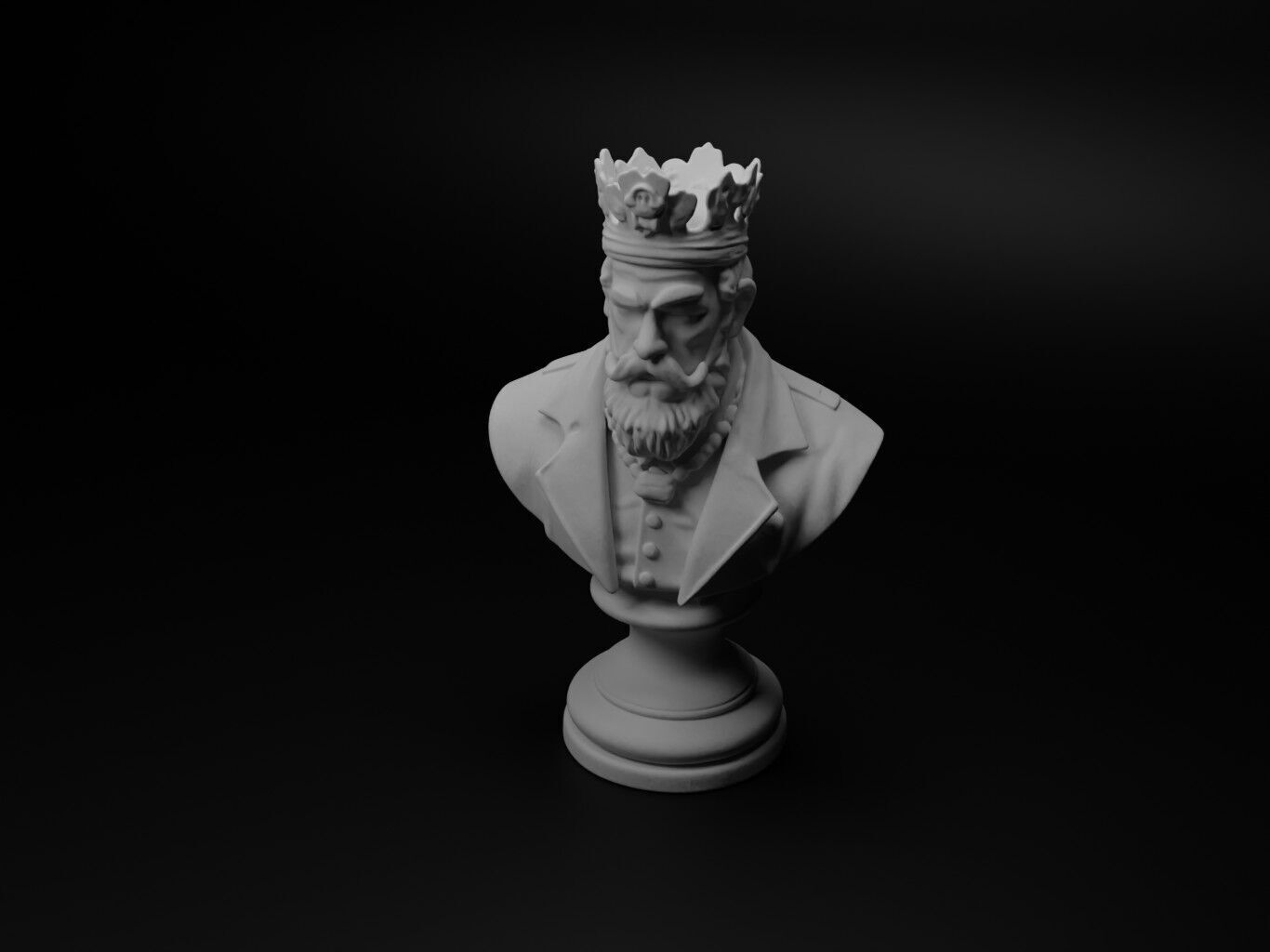 Baron Bust Chess 3D print model_1