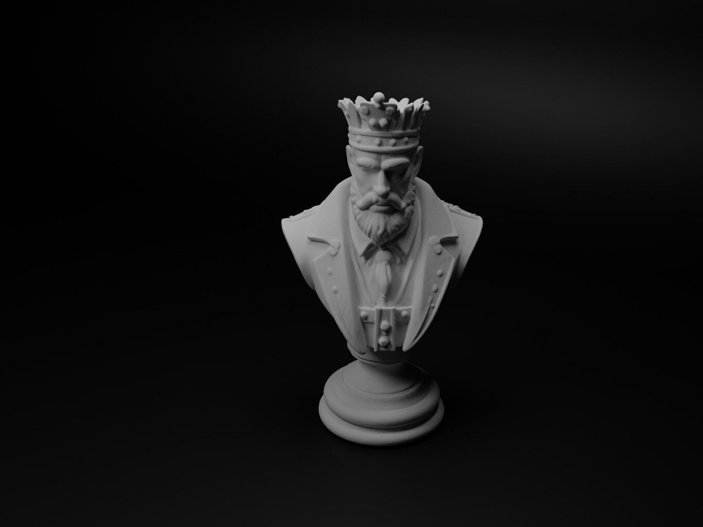 Baron Bust Chess 3D print model_1