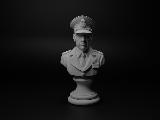 Chief Inspector Bust Chess 3D print model