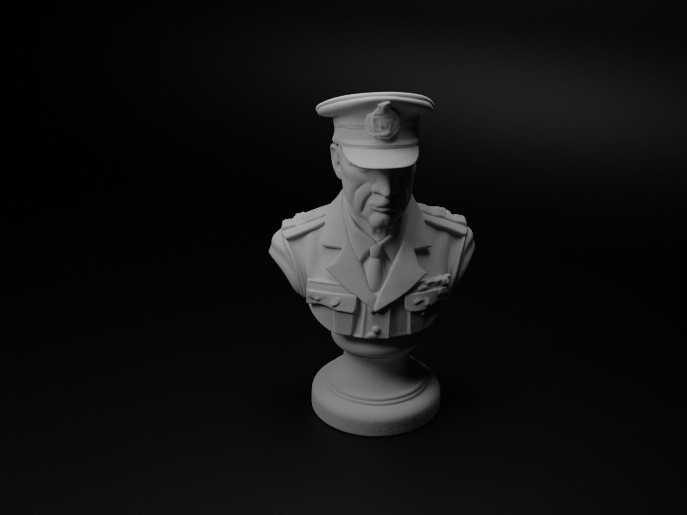 Chief Inspector Bust Chess 3D print model_1