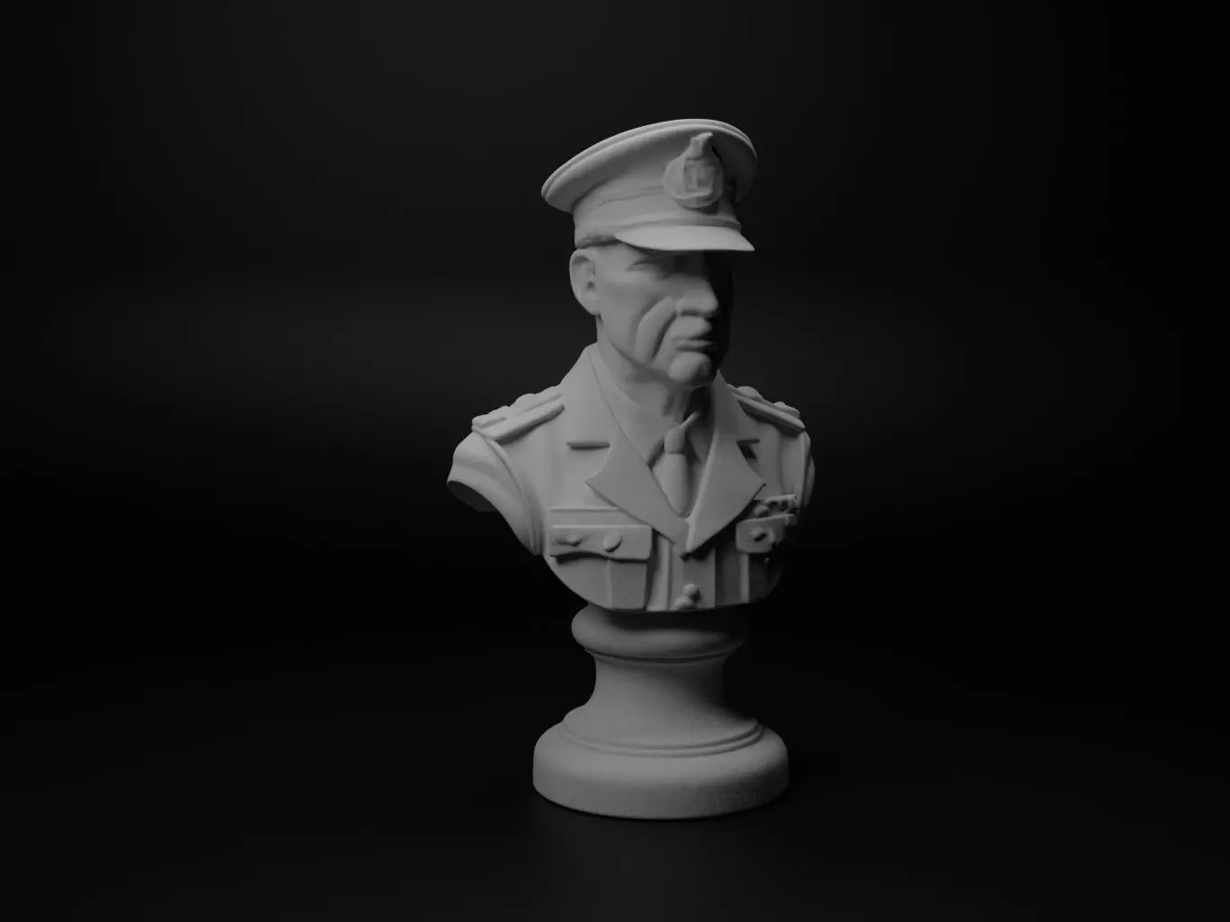 Chief Inspector Bust Chess 3D print model_0