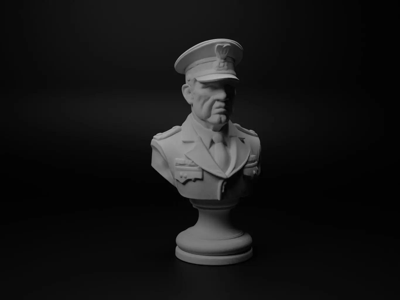 Chief Inspector Bust Chess 3D print model