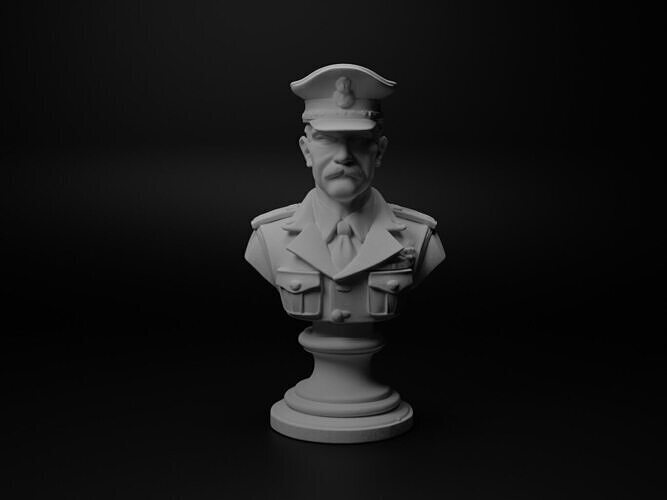 Chief Inspector Bust Chess 3D print model