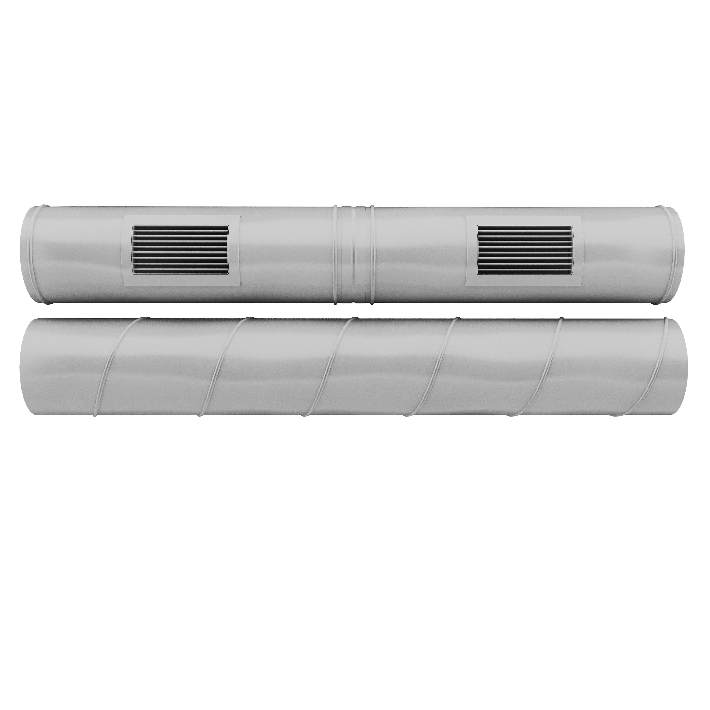 Industrial ceiling  Ventilation system  3D model_6