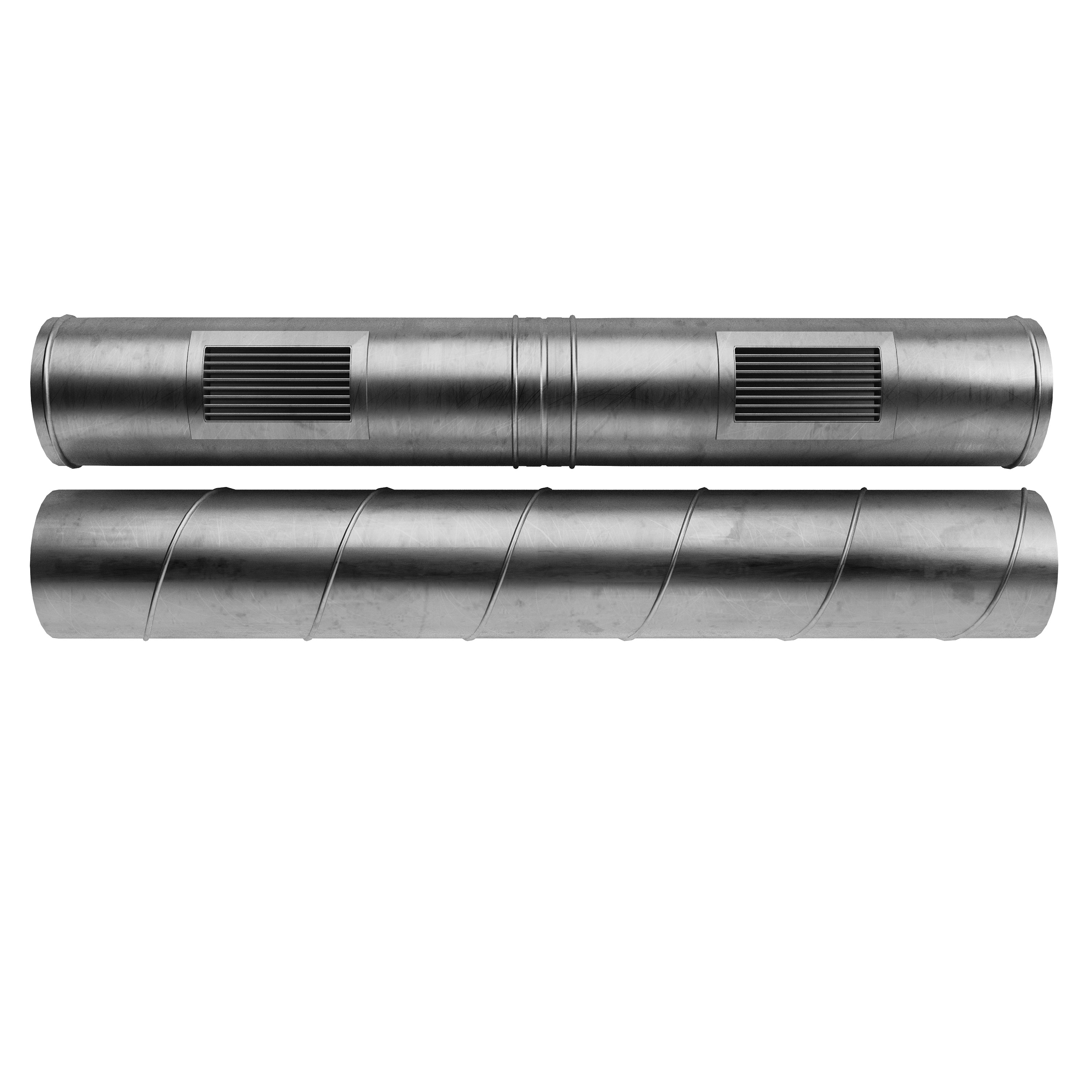 Industrial ceiling  Ventilation system  3D model_7