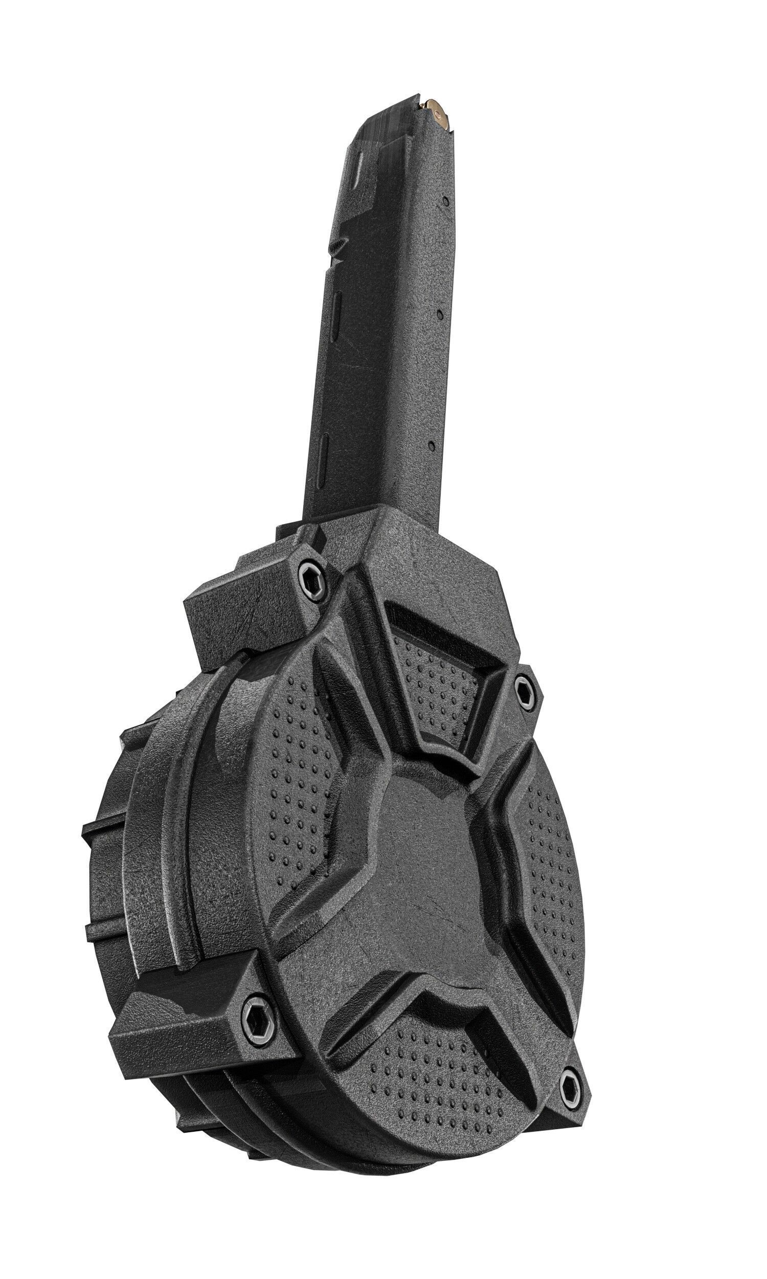 Glock 17 And 19 Drum Magazine Low-poly 3D model_4