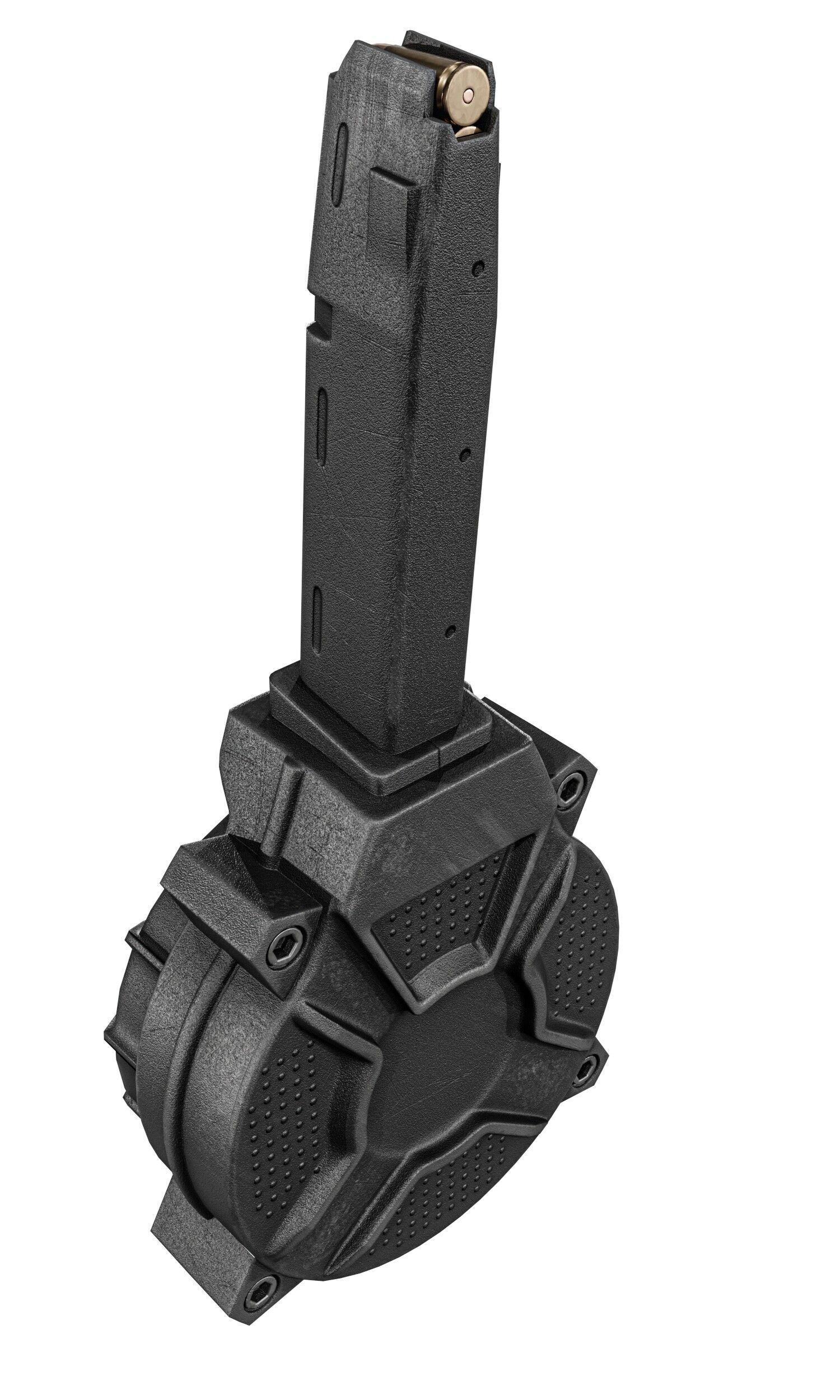 Glock 17 And 19 Drum Magazine Low-poly 3D model_9