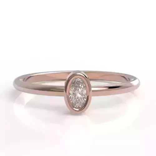 Oval bezel ring