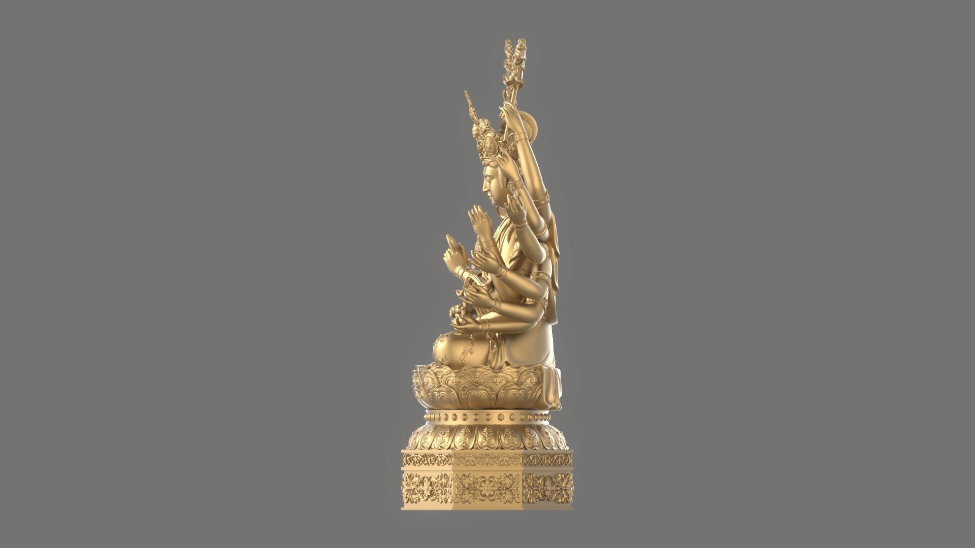Bodhisattva Thousand-armed 3D model_4
