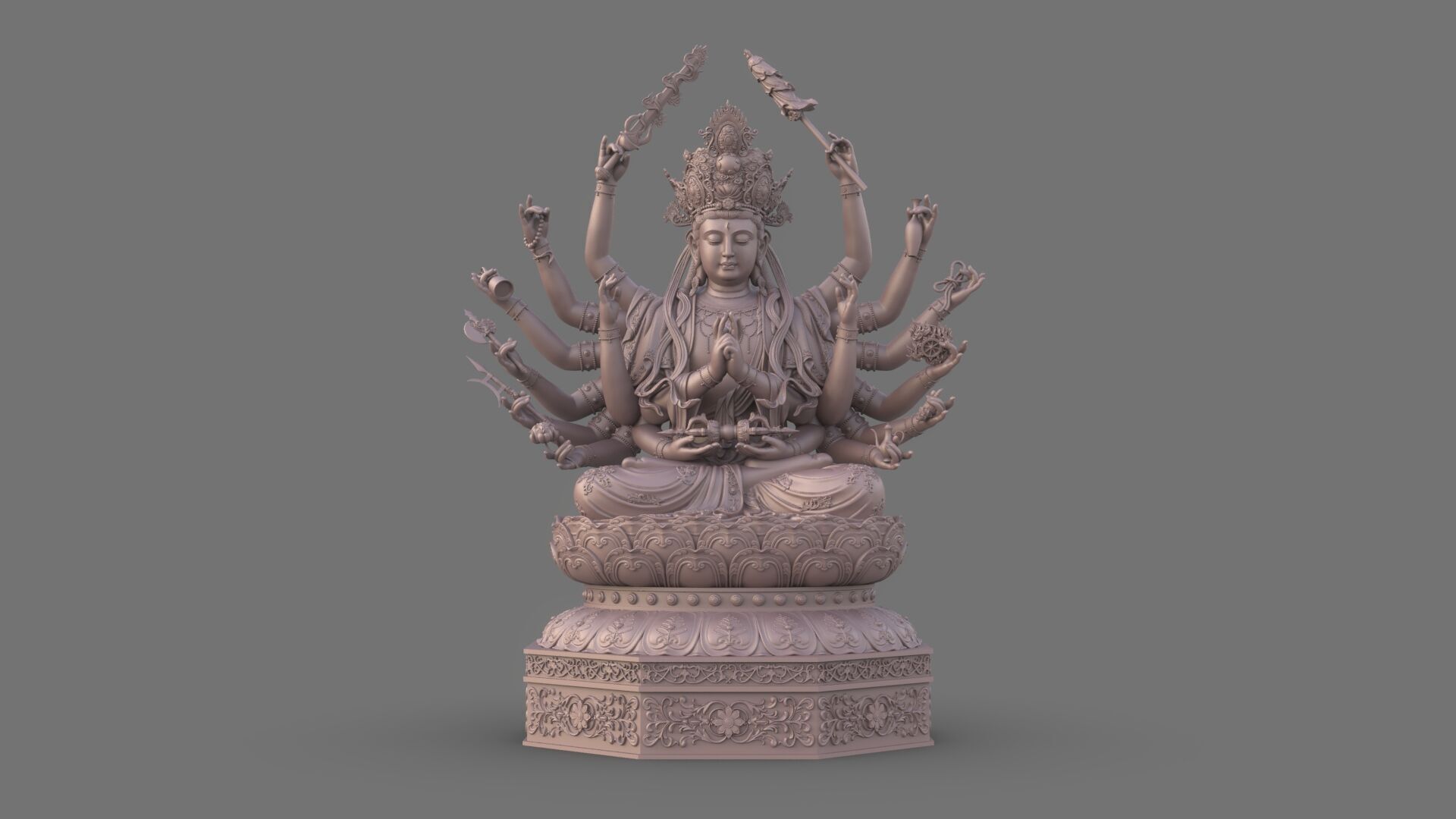 Bodhisattva Thousand-armed 3D model_13