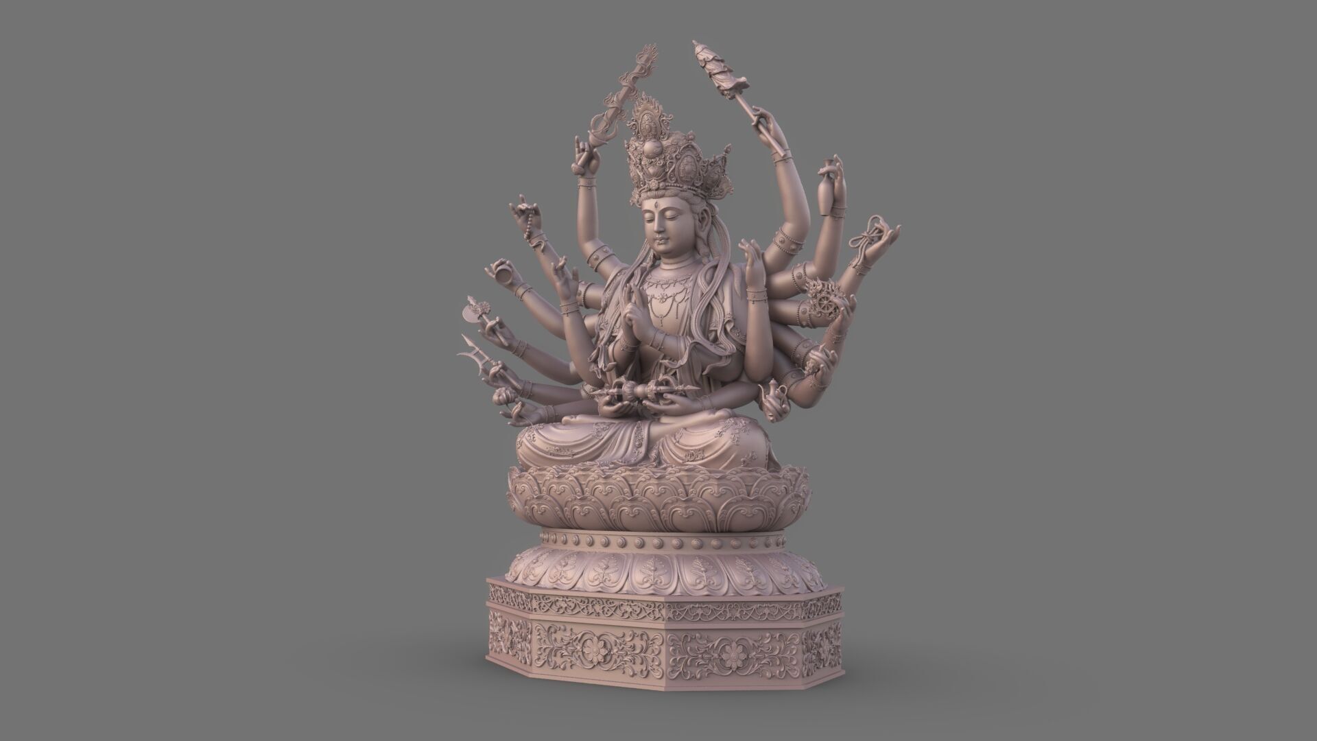 Bodhisattva Thousand-armed 3D model_23