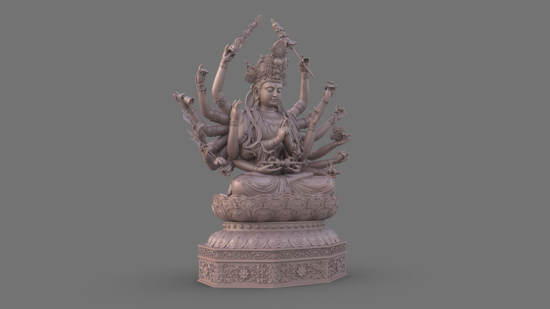 Bodhisattva Thousand-armed 3D model_19