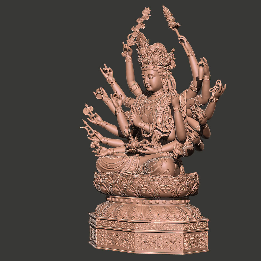 Bodhisattva Thousand-armed 3D model_8