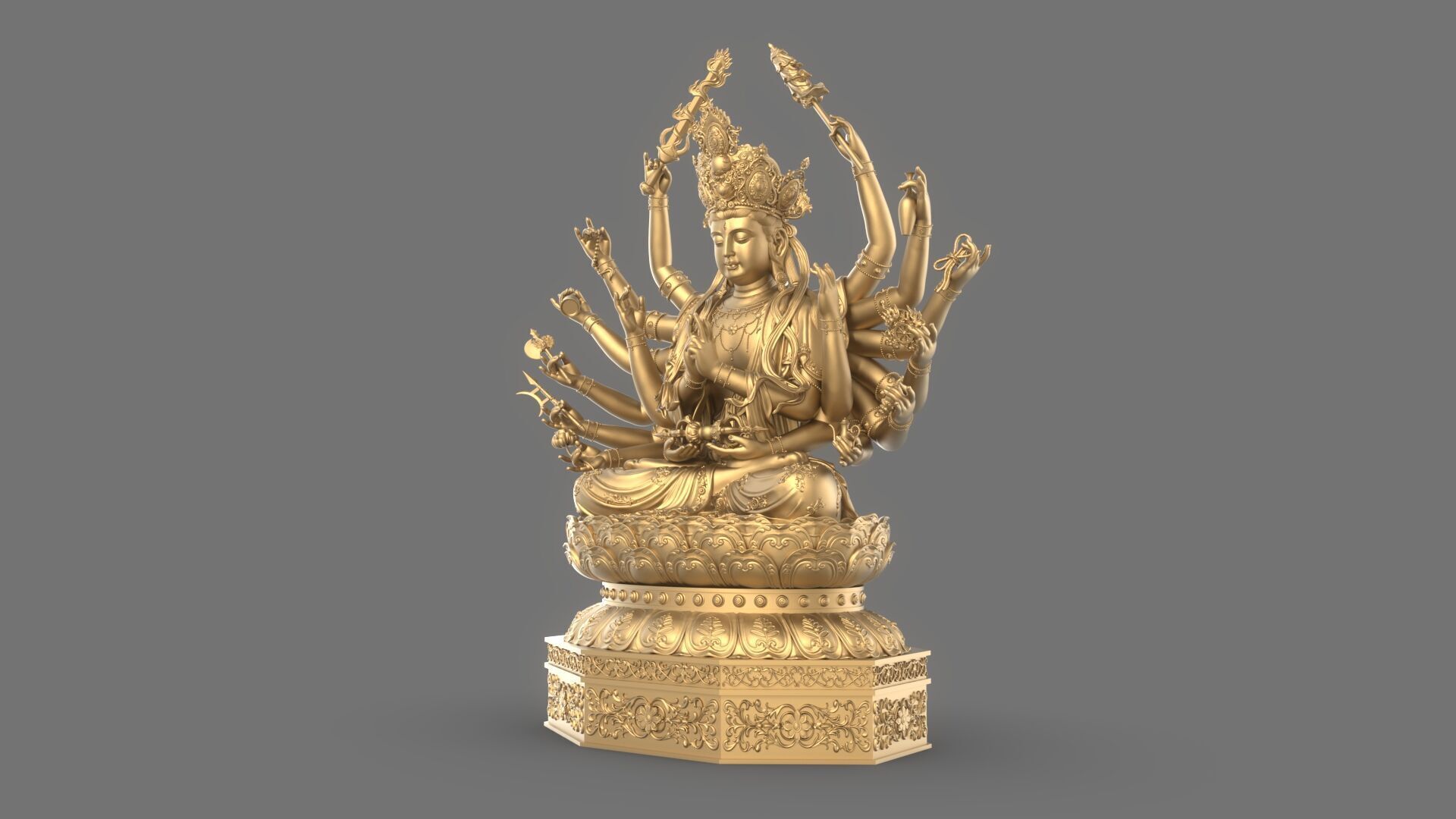 Bodhisattva Thousand-armed 3D model_7