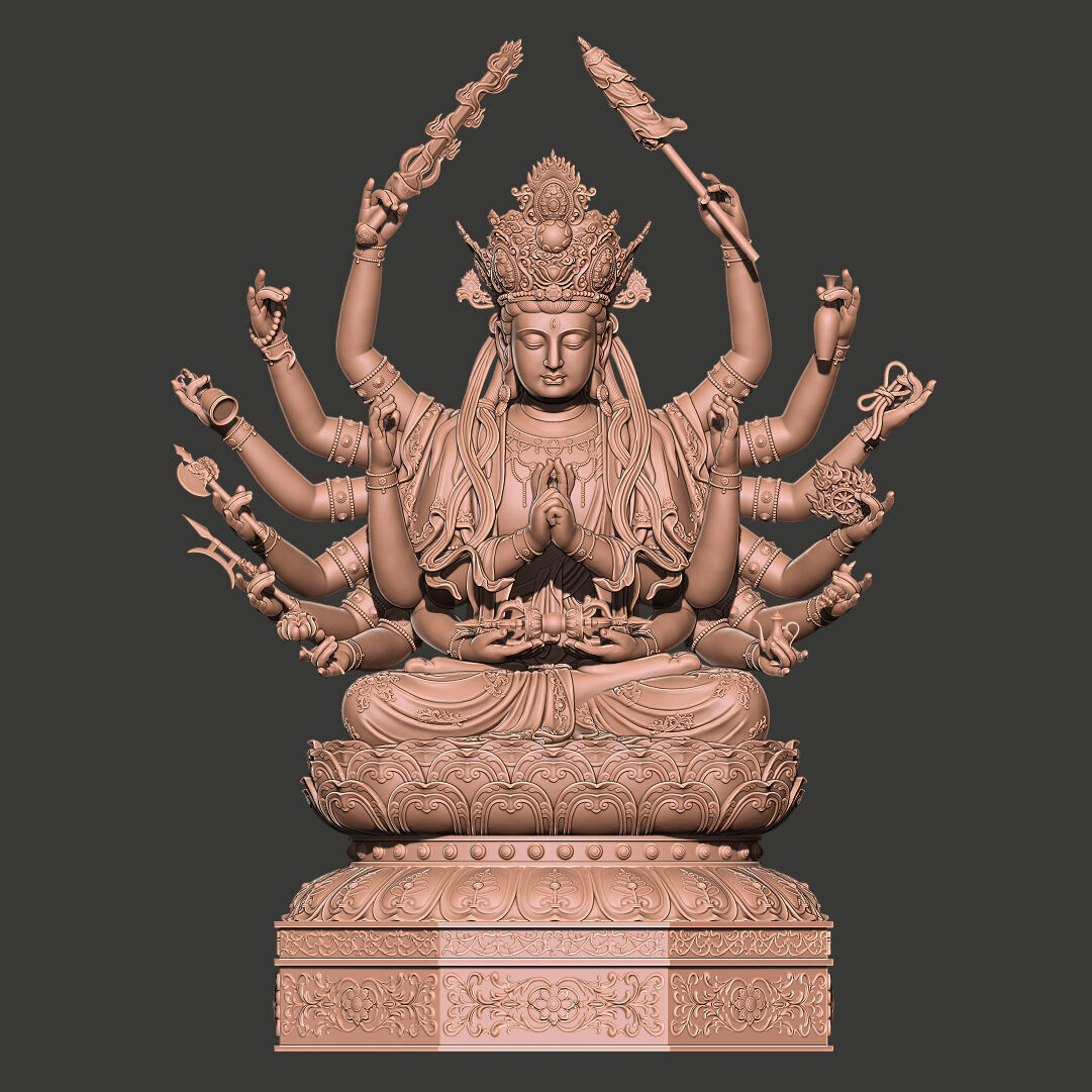 Bodhisattva Thousand-armed 3D model_9