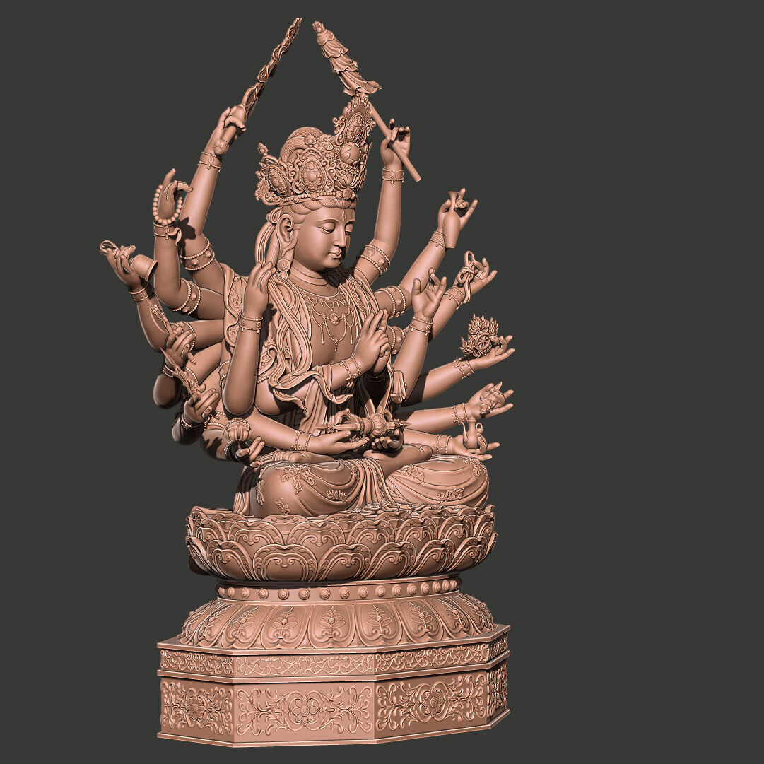 Bodhisattva Thousand-armed 3D model_10