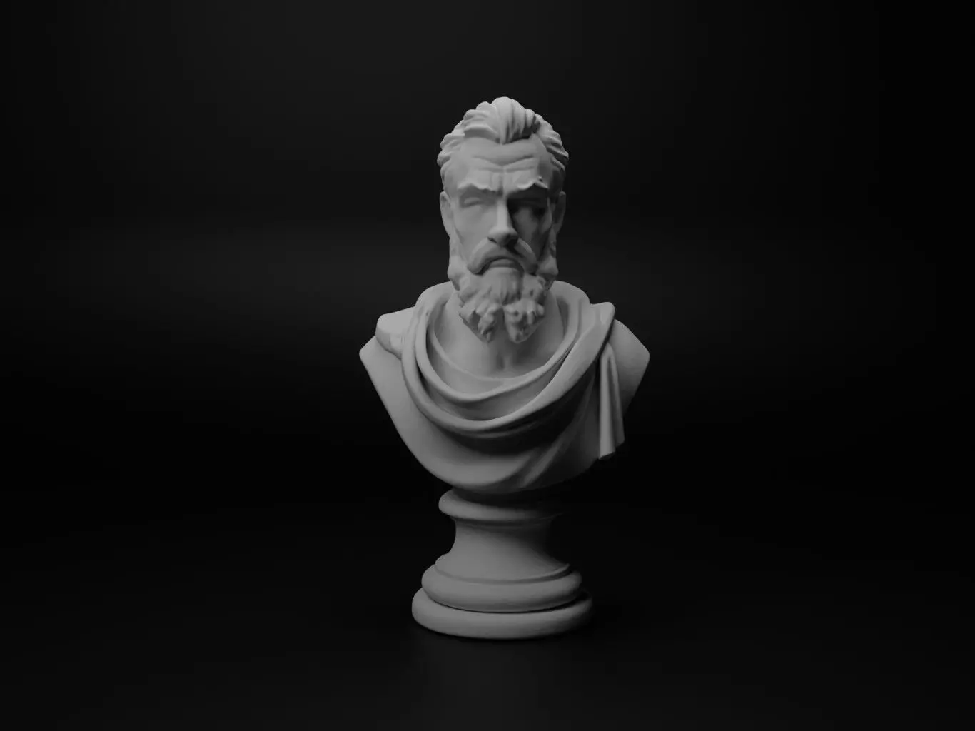 Cleric Bust Chess 3D print model