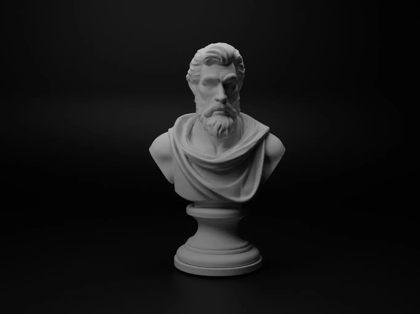 Cleric Bust Chess 3D print model