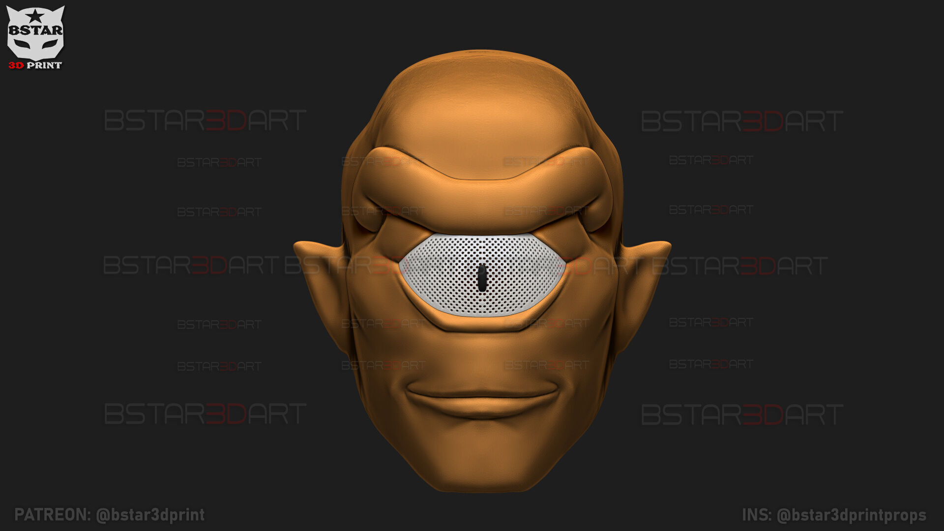 Invincible - Allen The Alien Mask - Halloween Comics Cosplay 3D print model_15