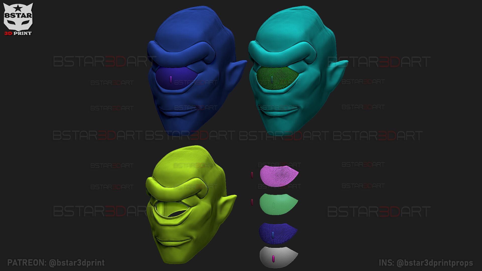 Invincible - Allen The Alien Mask - Halloween Comics Cosplay 3D print model_23