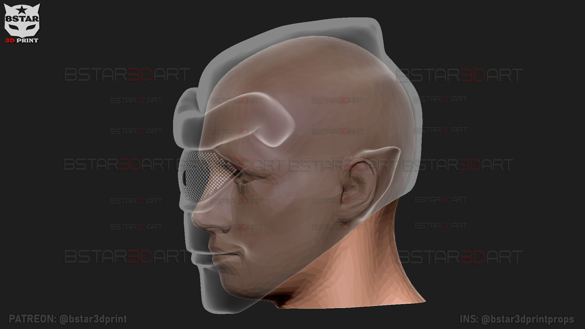 Invincible - Allen The Alien Mask - Halloween Comics Cosplay 3D print model_22