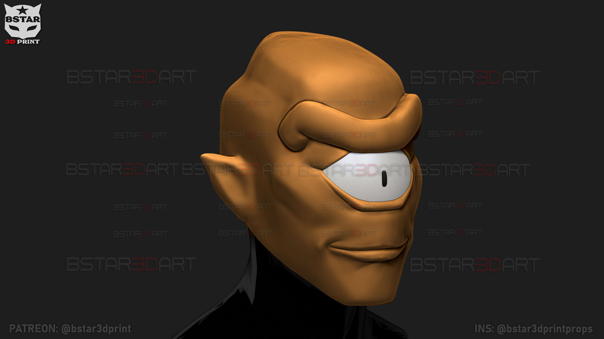Invincible - Allen The Alien Mask - Halloween Comics Cosplay 3D print model_14