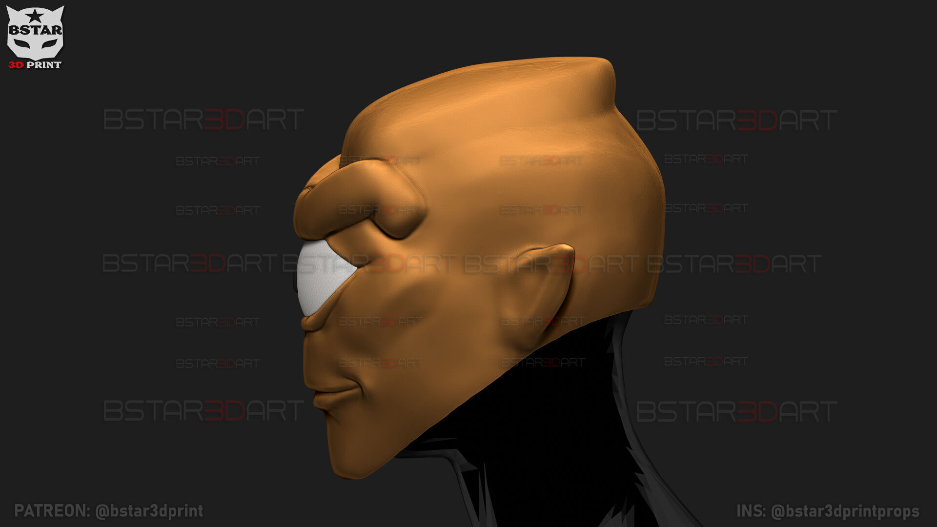 Invincible - Allen The Alien Mask - Halloween Comics Cosplay 3D print model_11