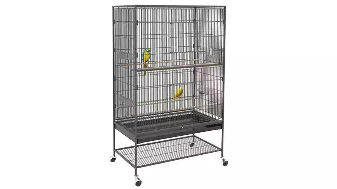 Bird Cage with Rolling Stand