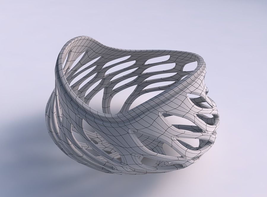 Bowl seed shell with smooth beveled cuts and extruded top wid... 3D print model_5