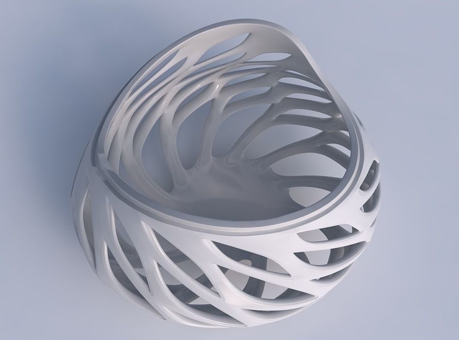 Bowl seed shell with smooth beveled cuts and extruded top wid... 3D print model_1