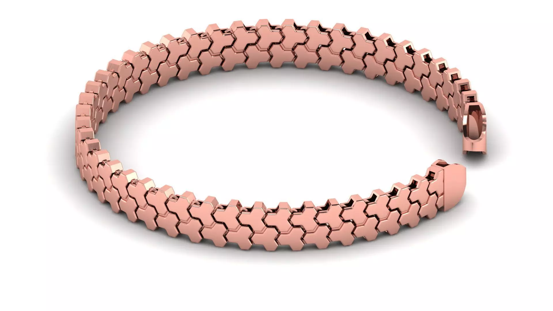 10MM 2 Row Armor Spiral Full Bracelet ready to print 3D print model_0