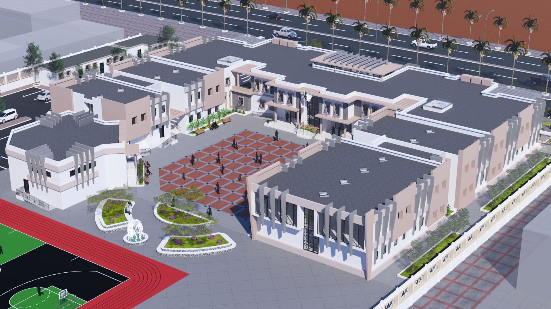 Middle School in Guezzam 3D model_9